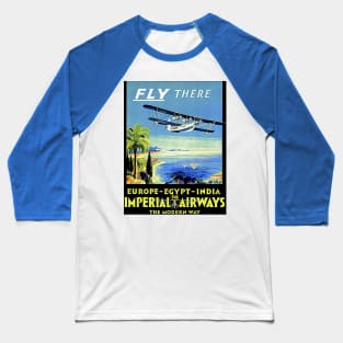 Imperial airways Vintage Travel and Tourism Advertising Print Baseball T-Shirt